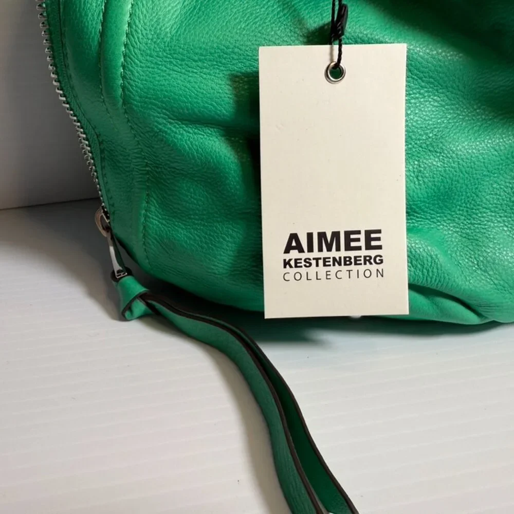 Aimee Kestenberg Vibrant Green Leather Shoulder Bag